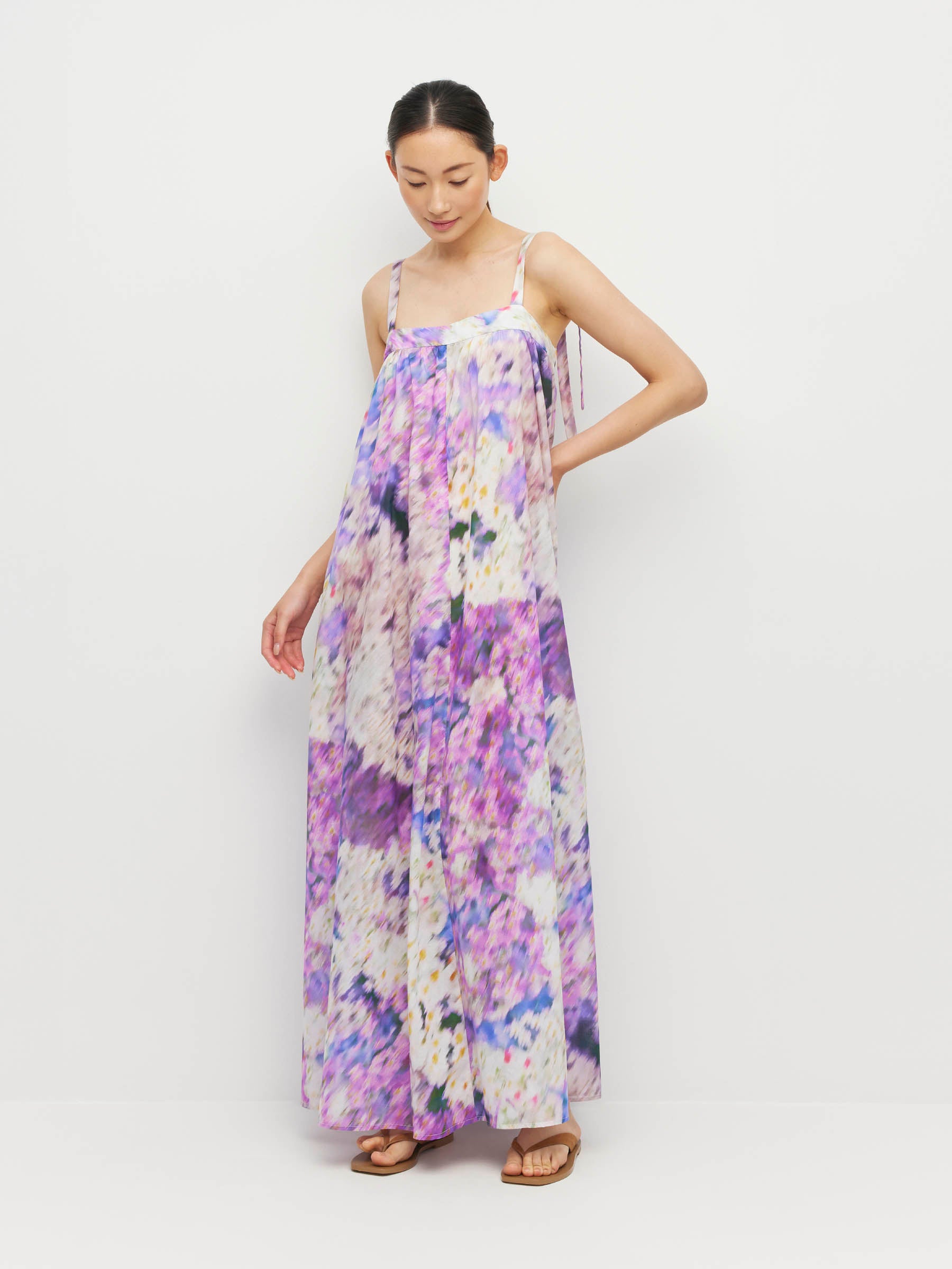 Emmeline Dress (Lavender Mist Cotton) Aster