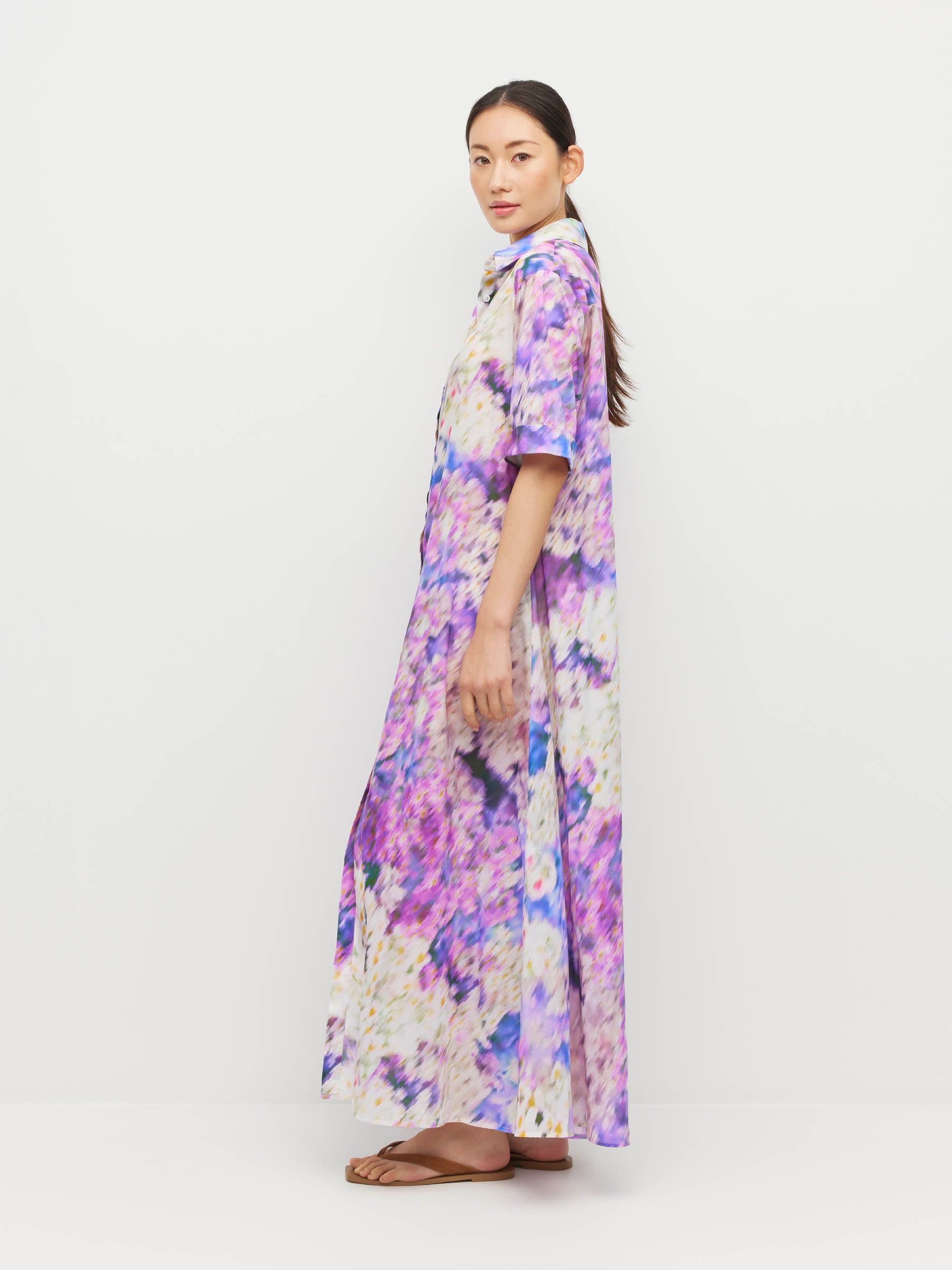 Isle Shirtdress (Lavender Mist Cotton) Aster