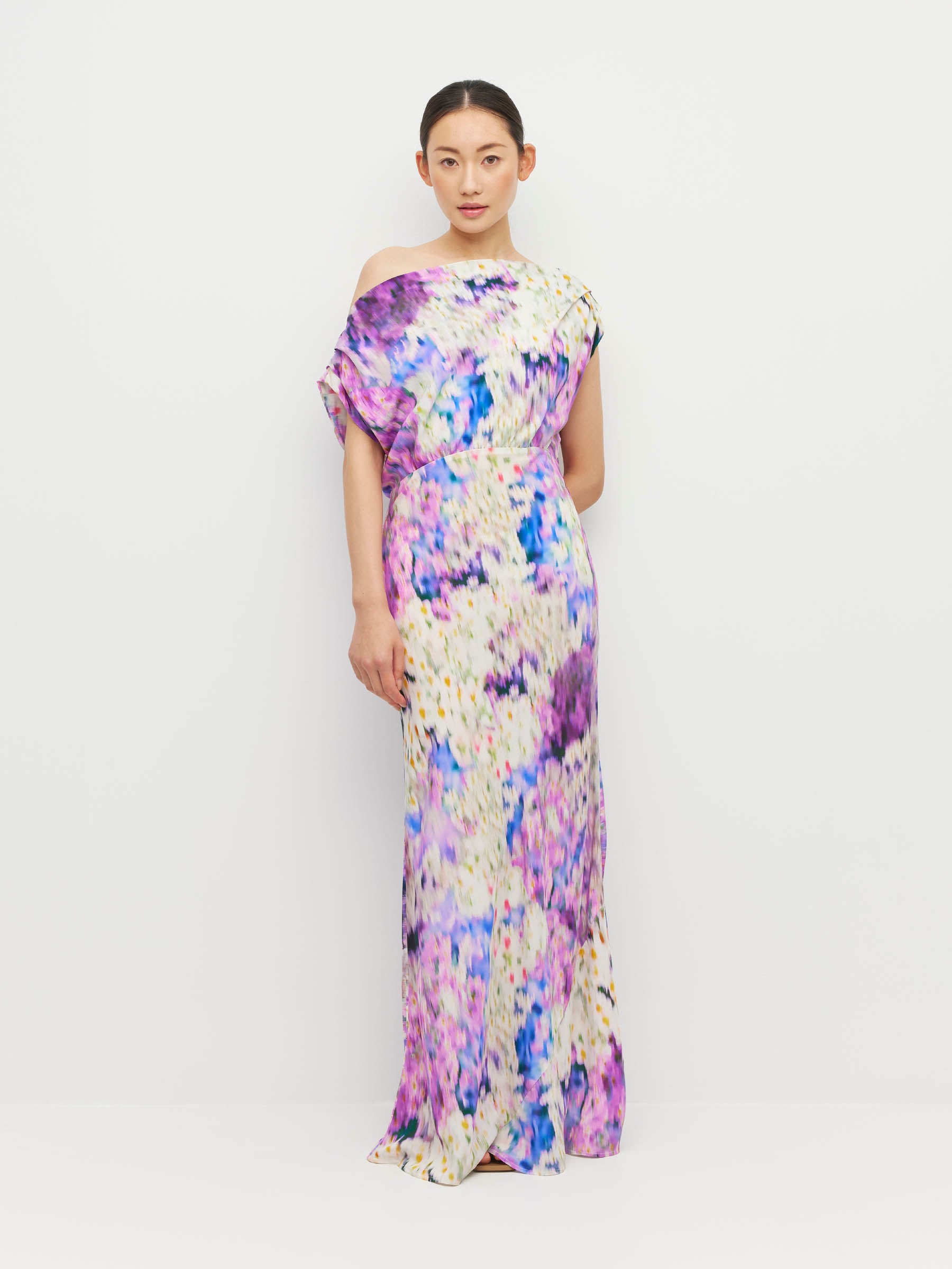Monaco Dress (Lavender Mist Silk CDC) Aster