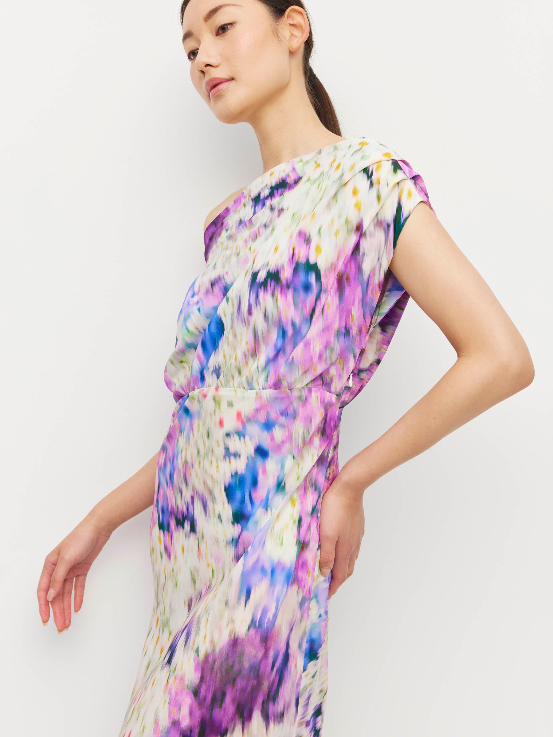 Monaco Dress (Lavender Mist Silk CDC) Aster