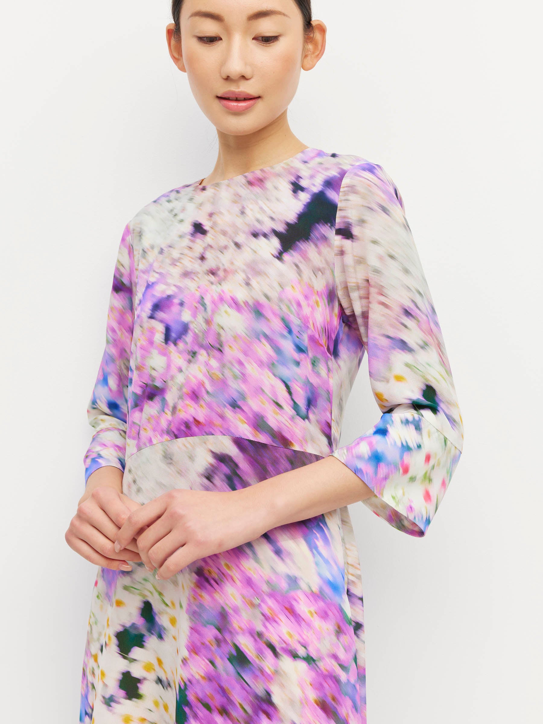 Rosie Dress (Lavender Mist Silk CDC) Aster