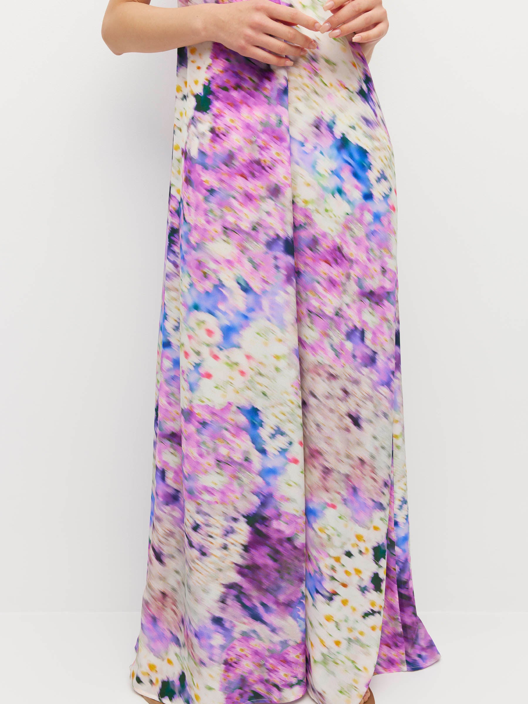Violetta Dress (Lavender Mist Silk CDC) Aster