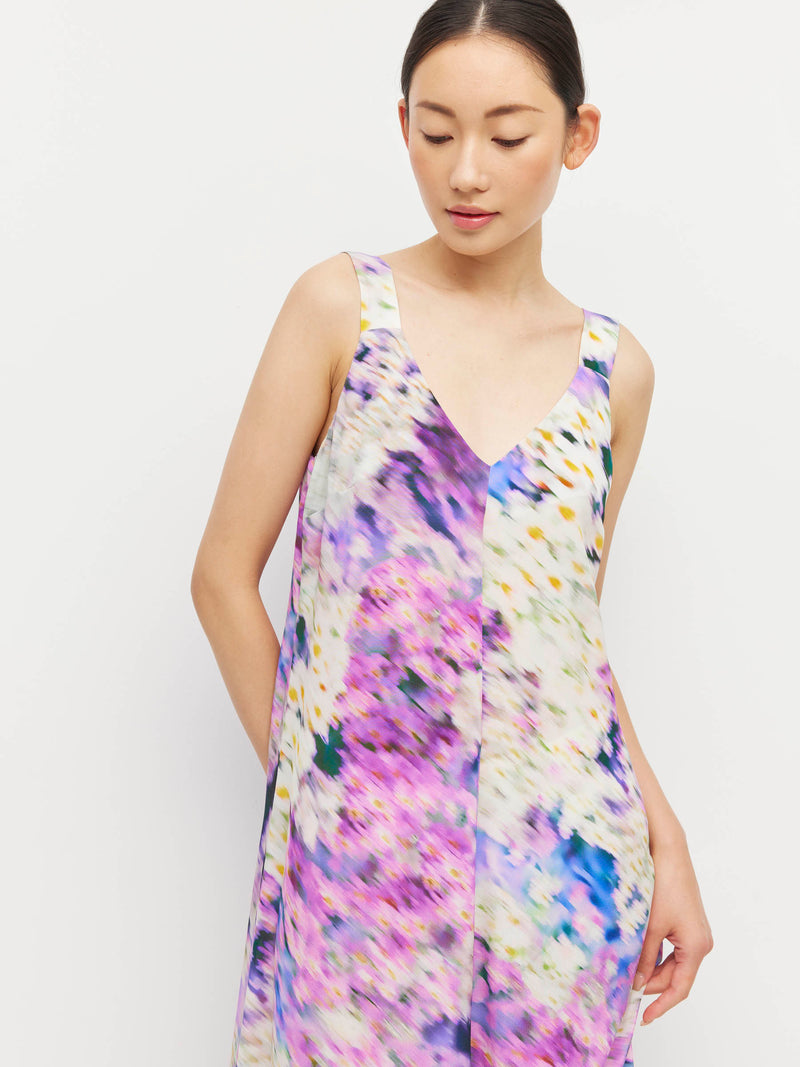 Violetta Dress (Lavender Mist Silk CDC) Aster