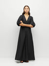 Piper Dress (Light Dupion) Black