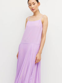 Betty Pleat Dress (Matte Pleat) Lilac