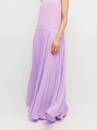 Betty Pleat Dress (Matte Pleat) Lilac