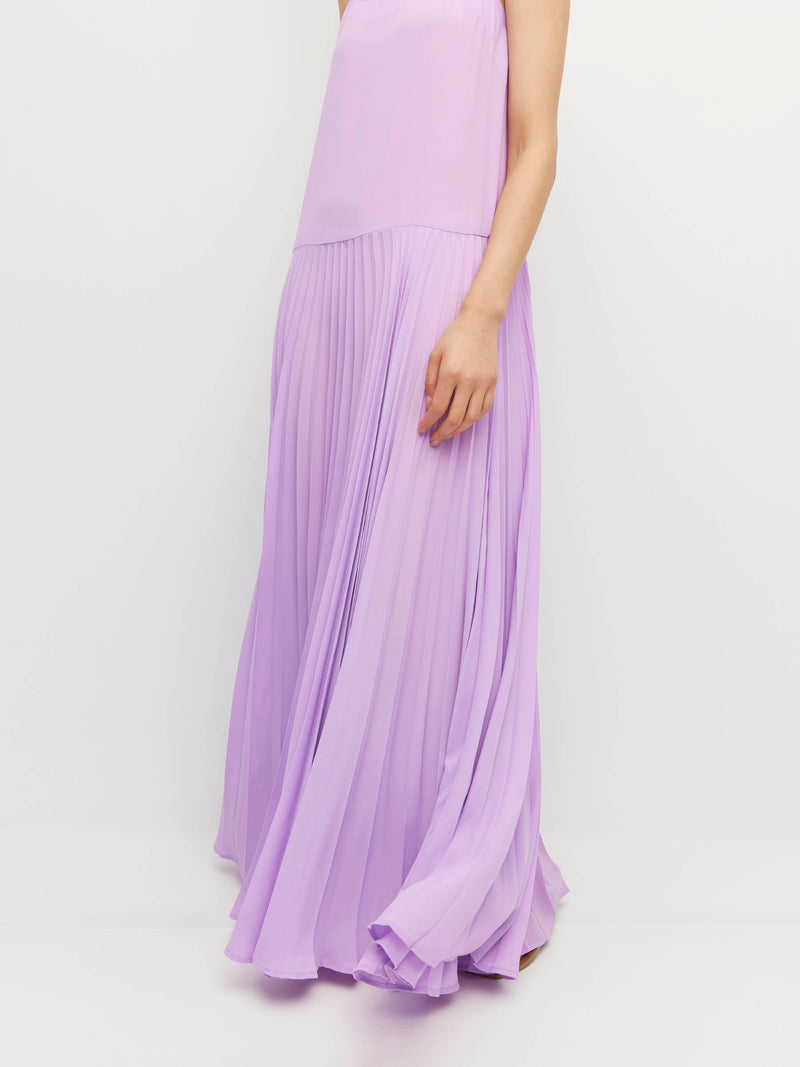 Betty Pleat Dress (Matte Pleat) Lilac