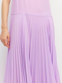 Betty Pleat Dress (Matte Pleat) Lilac