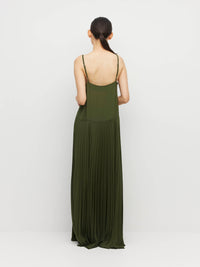 Betty Pleat Dress (Matte Pleat) Vine