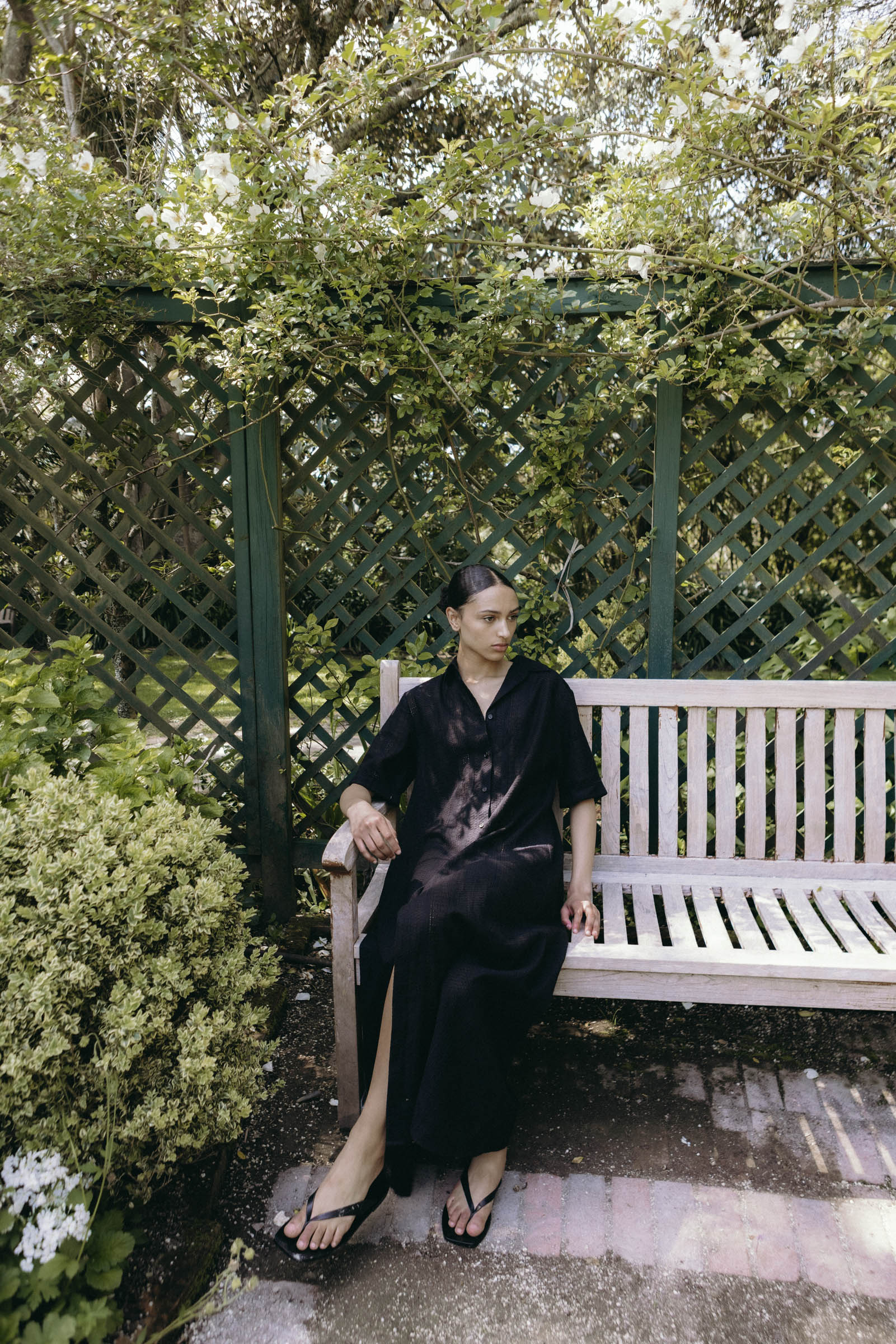 Isle Shirtdress (Ribbon Broderie) Black