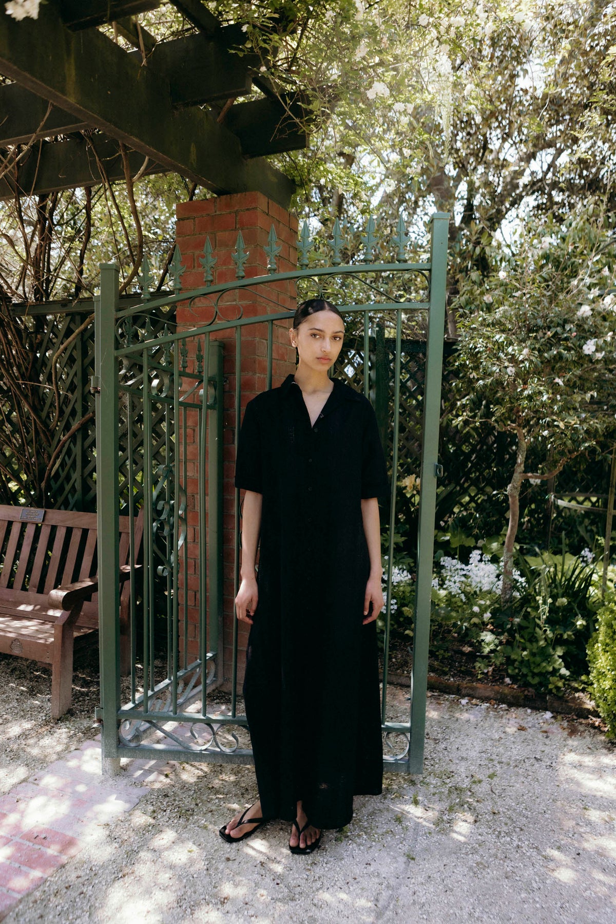 Isle Shirtdress (Ribbon Broderie) Black