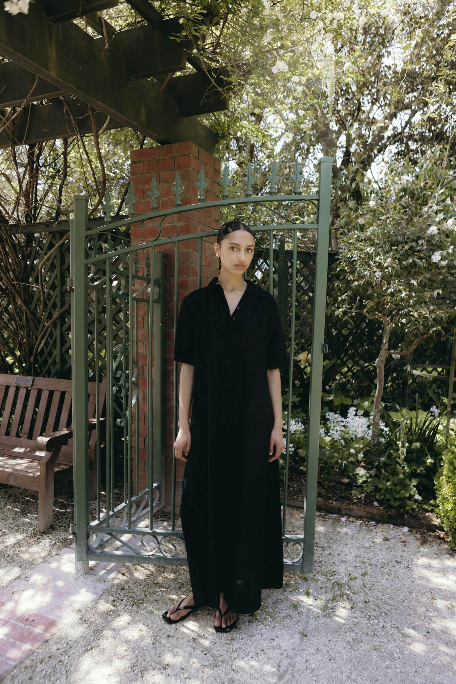 Isle Shirtdress (Ribbon Broderie) Black