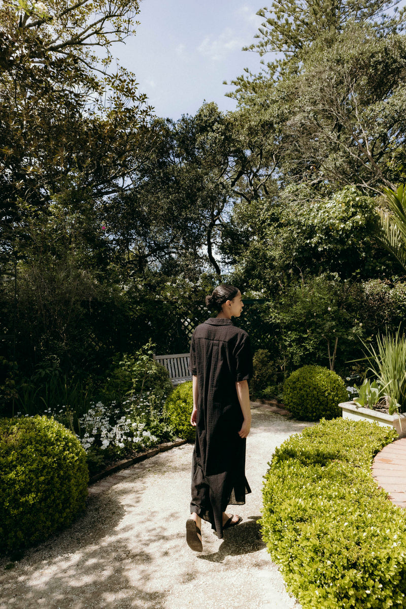 Isle Shirtdress (Ribbon Broderie) Black