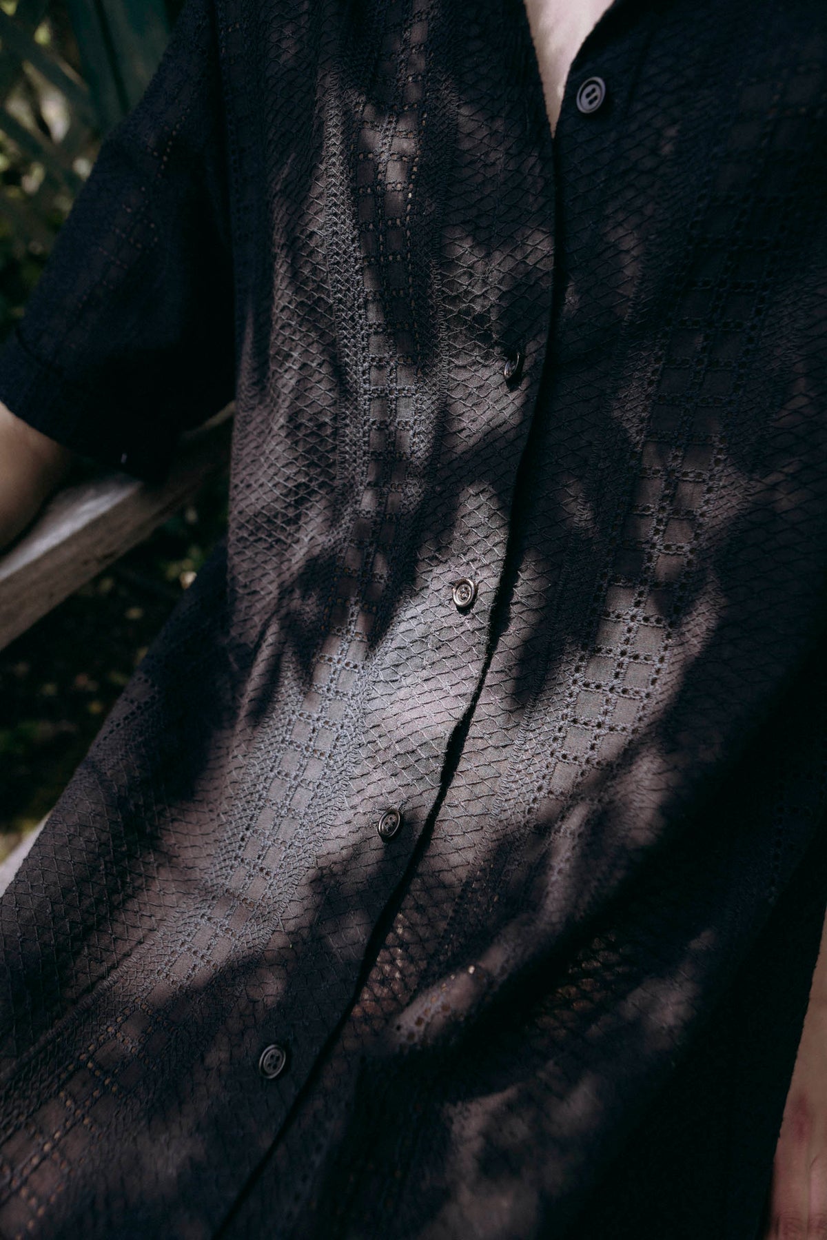 Isle Shirtdress (Ribbon Broderie) Black