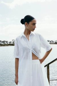 Isle Shirtdress (Ribbon Broderie) White