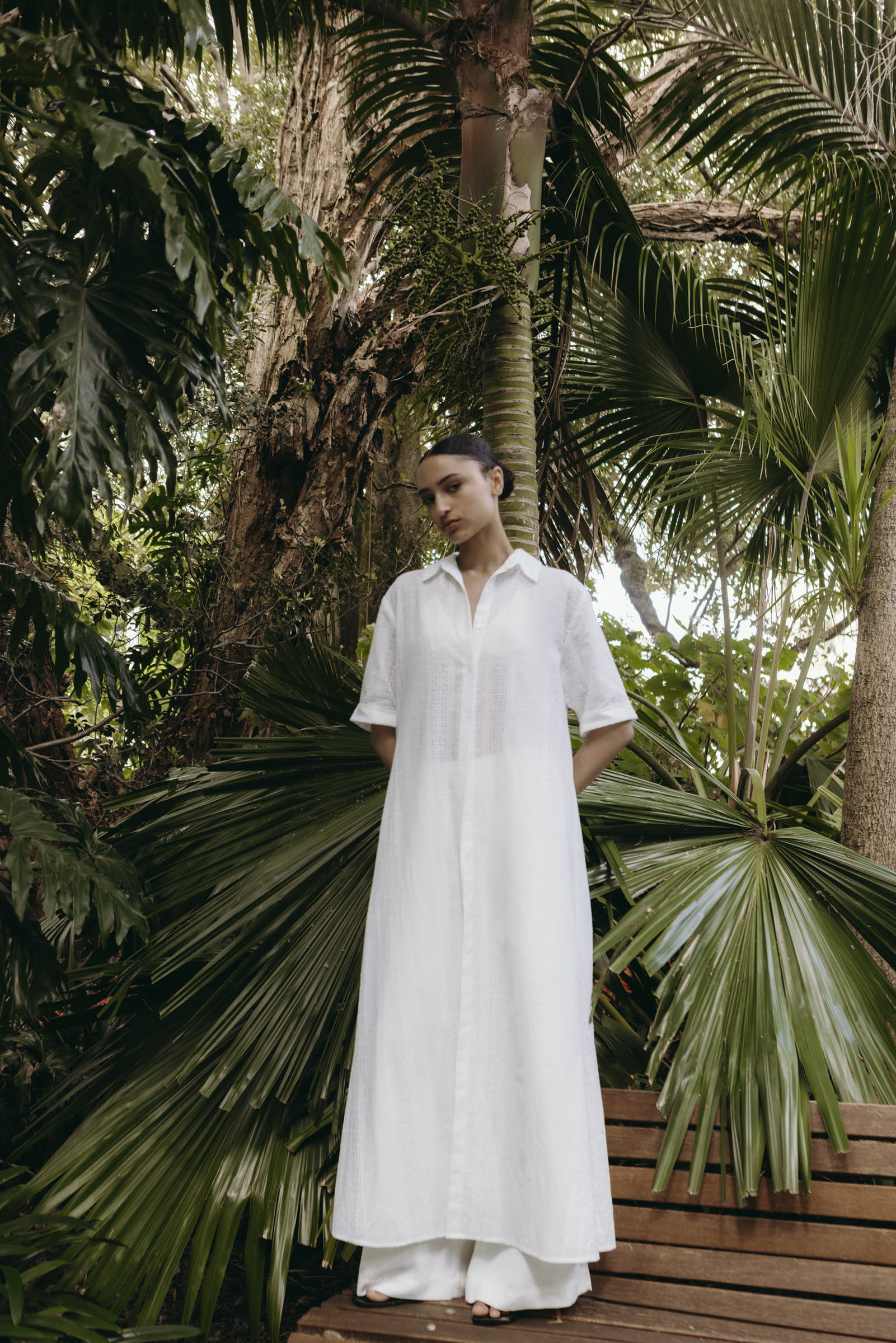 Isle Shirtdress (Ribbon Broderie) White