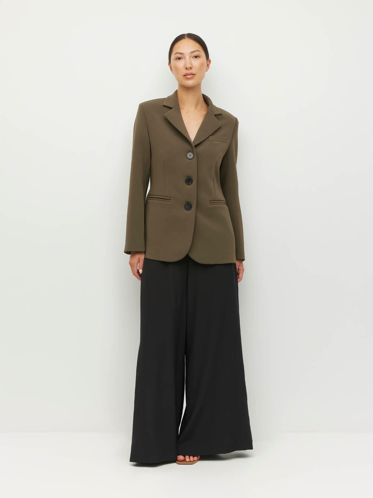 Harry Blazer (Bonded Crepe) Olive – Juliette Hogan