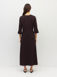 Rosie Dress (Bonotto Crepe) Plum