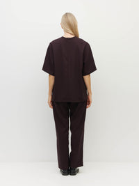Saville T (Bonotto Crepe) Plum