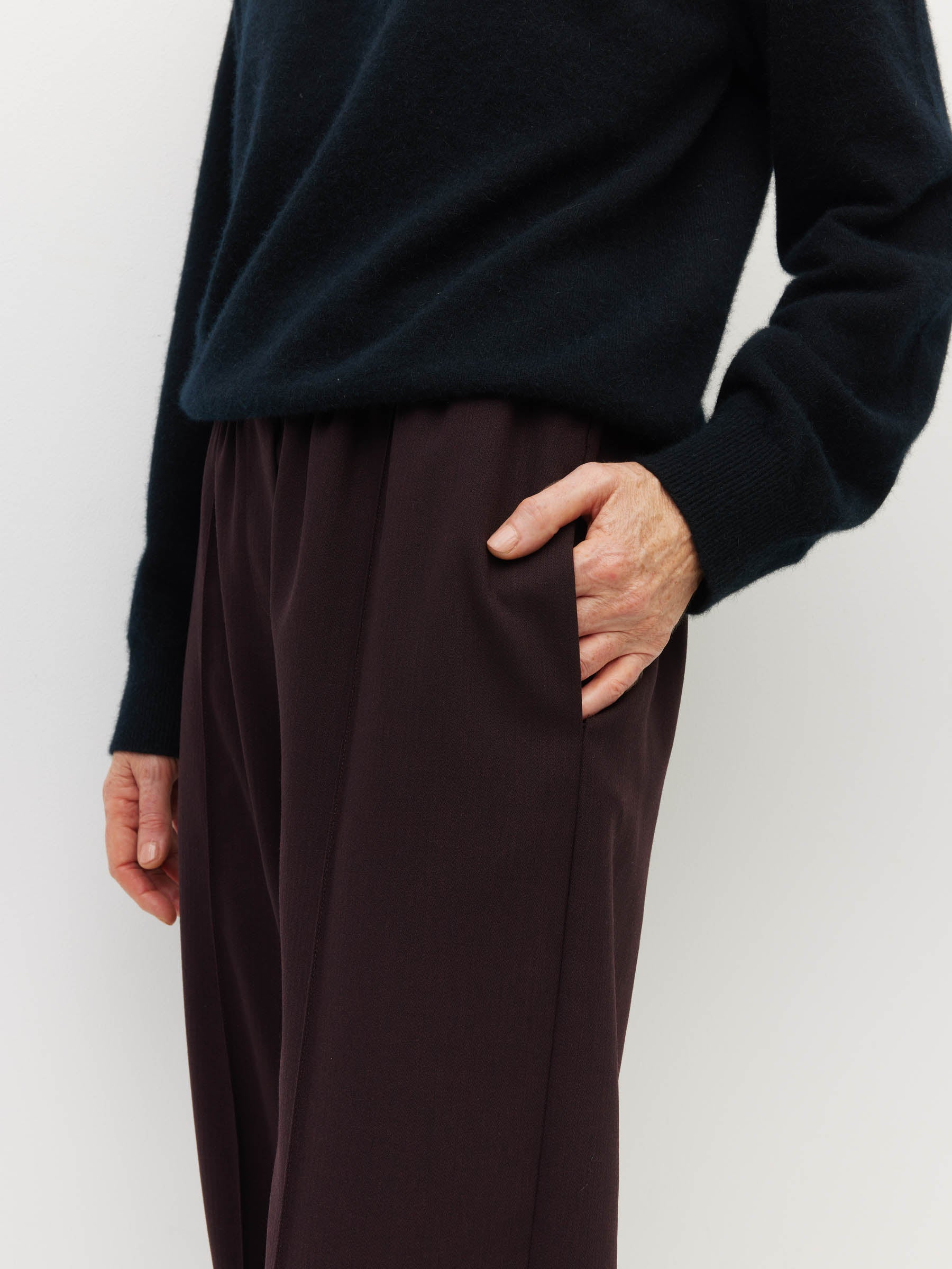 Travel Pant (Bonotto Crepe) Plum