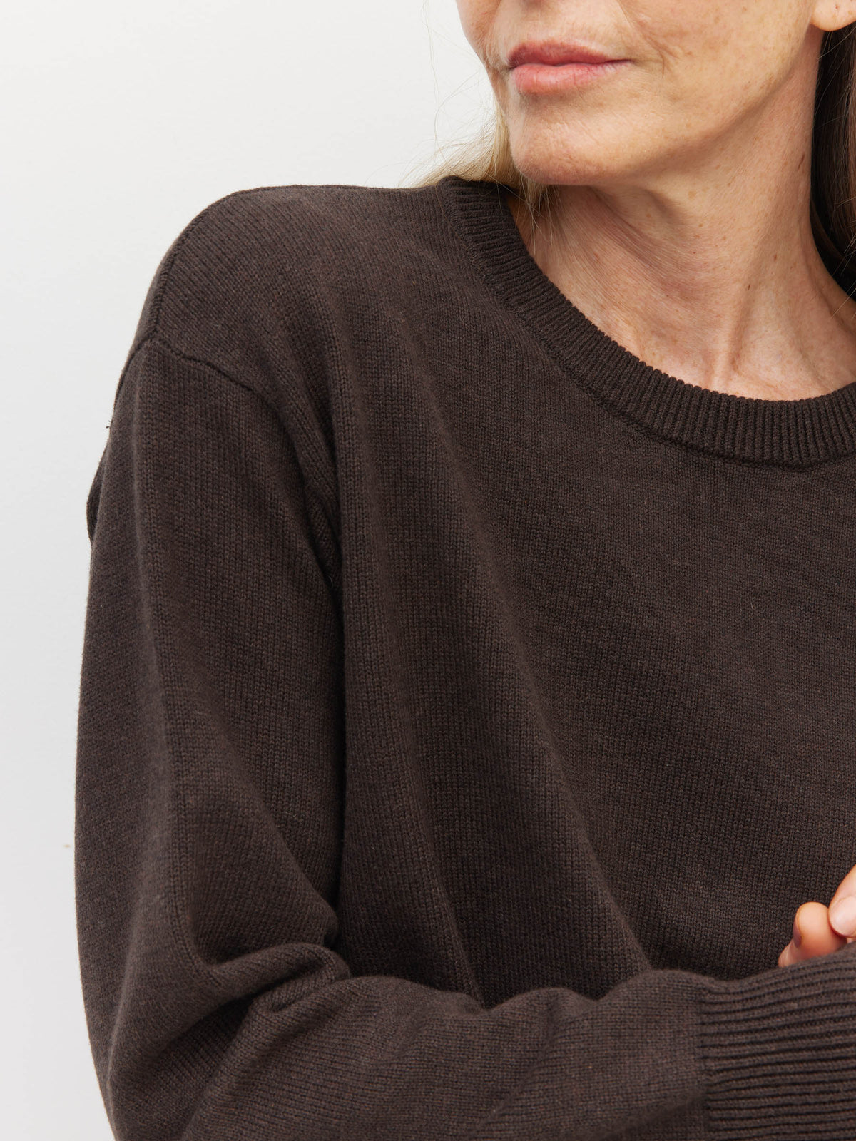 Cotton Sweatshirt (Cotton Knit) Truffle Marle