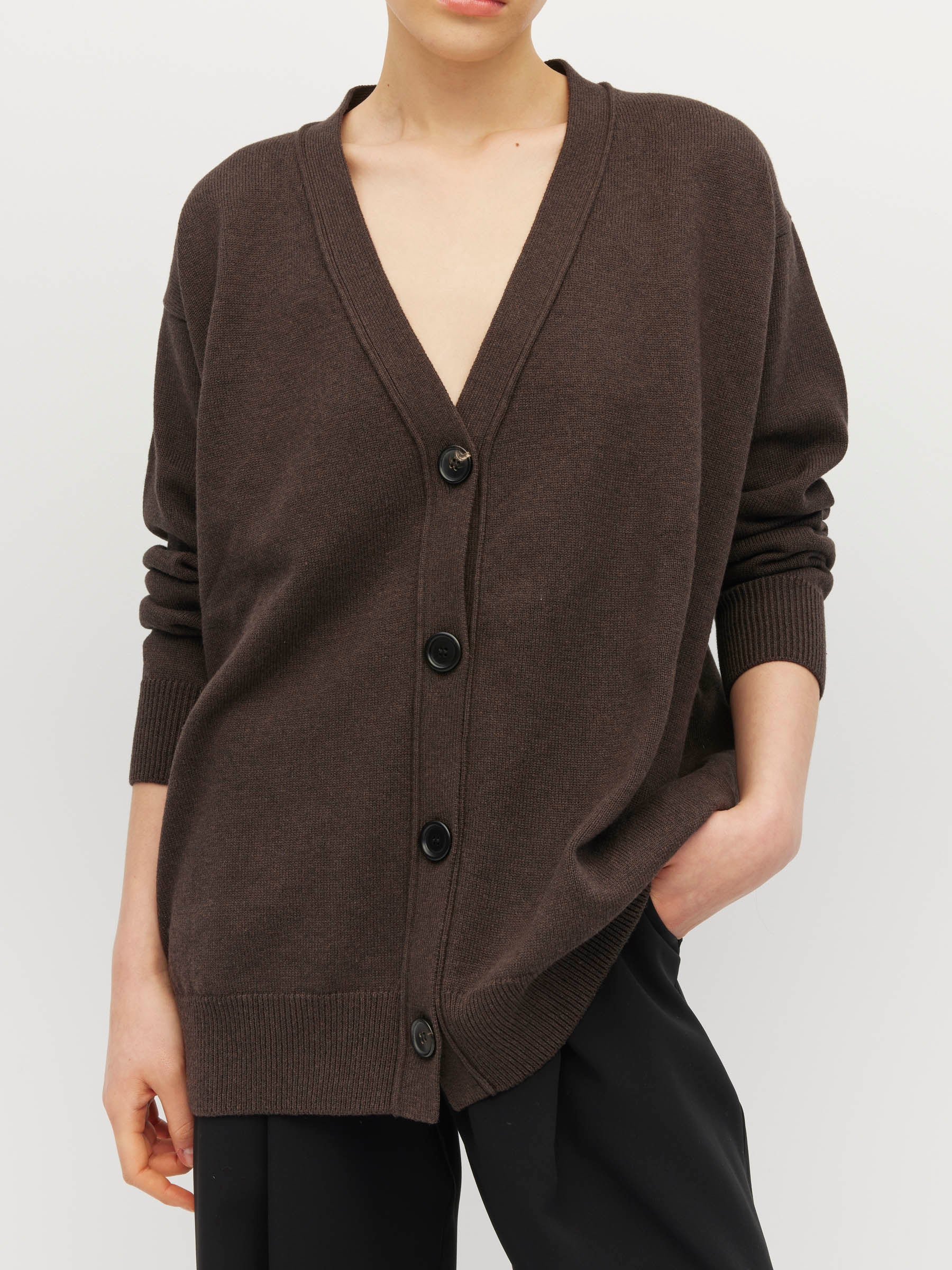 Marvin Cardi (Cotton Knit) Truffle Marle