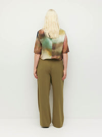 Boyfriend Pant (Drape Suiting) Dark Chartreuse