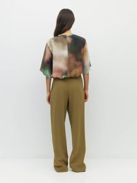 Boyfriend Pant (Drape Suiting) Dark Chartreuse