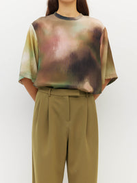 Boyfriend Pant (Drape Suiting) Dark Chartreuse