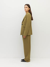 Jude Blazer (Drape Suiting) Dark Chartreuse