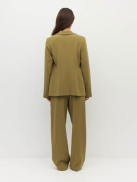 Jude Blazer (Drape Suiting) Dark Chartreuse