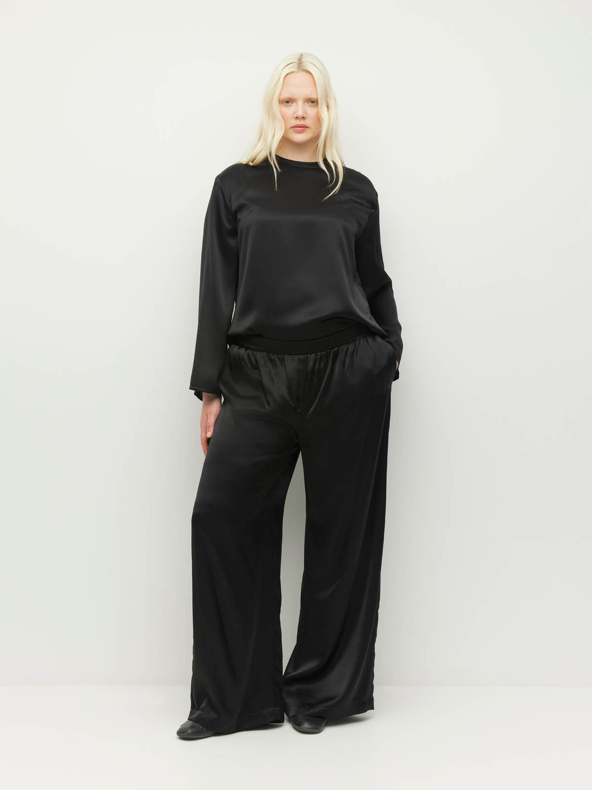 Koa Trouser (Dress Satin) Gloss Black