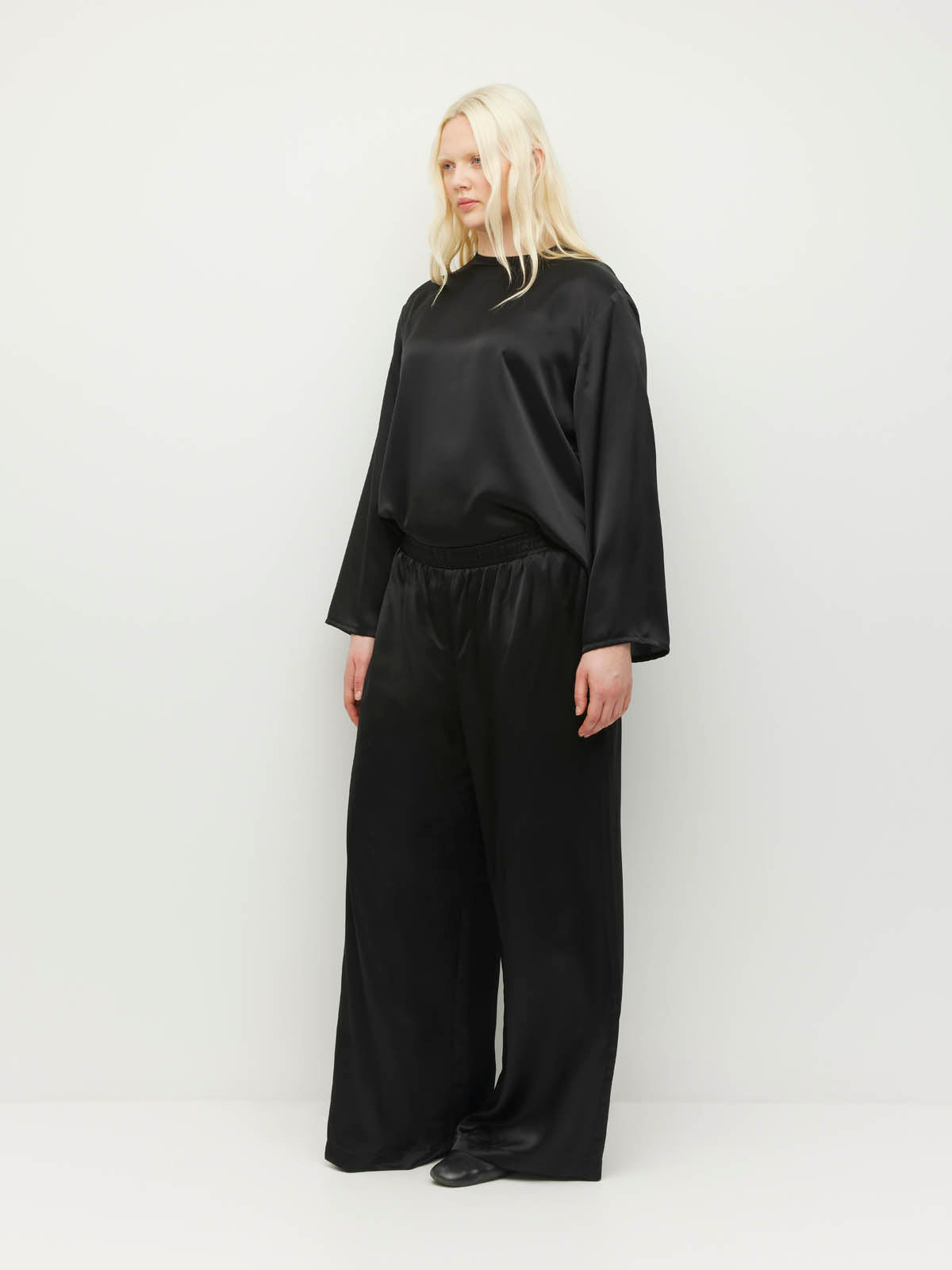 Koa Trouser (Dress Satin) Gloss Black