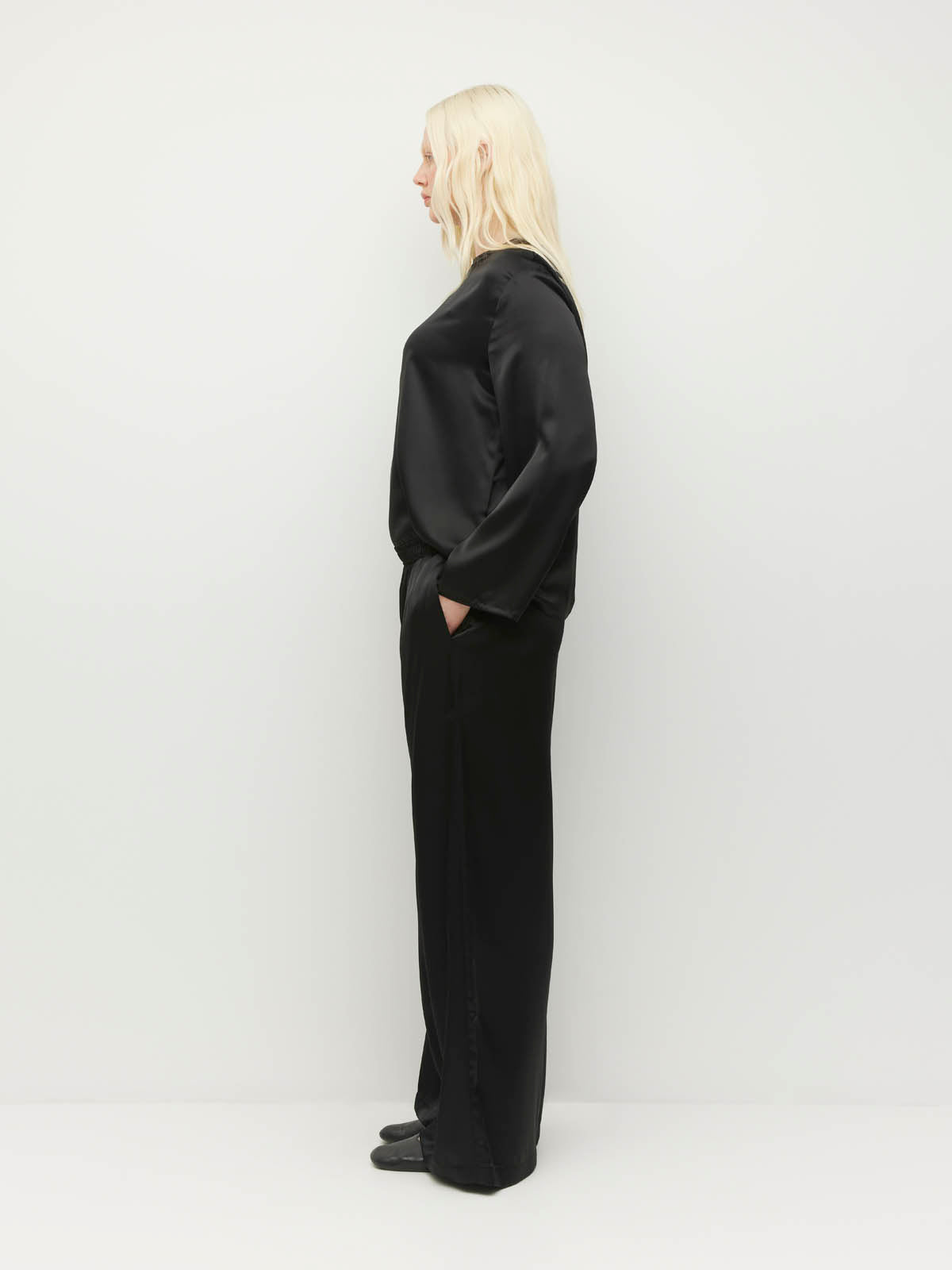 Koa Trouser (Dress Satin) Gloss Black