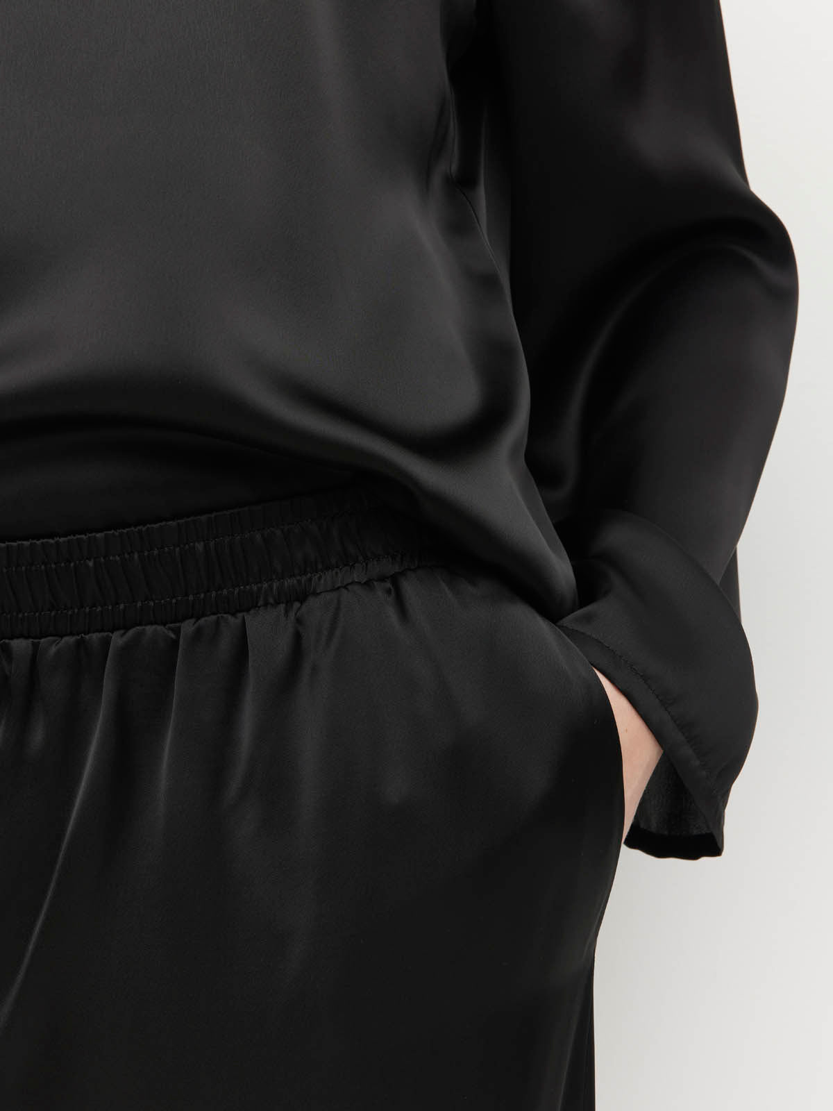 Koa Trouser (Dress Satin) Gloss Black