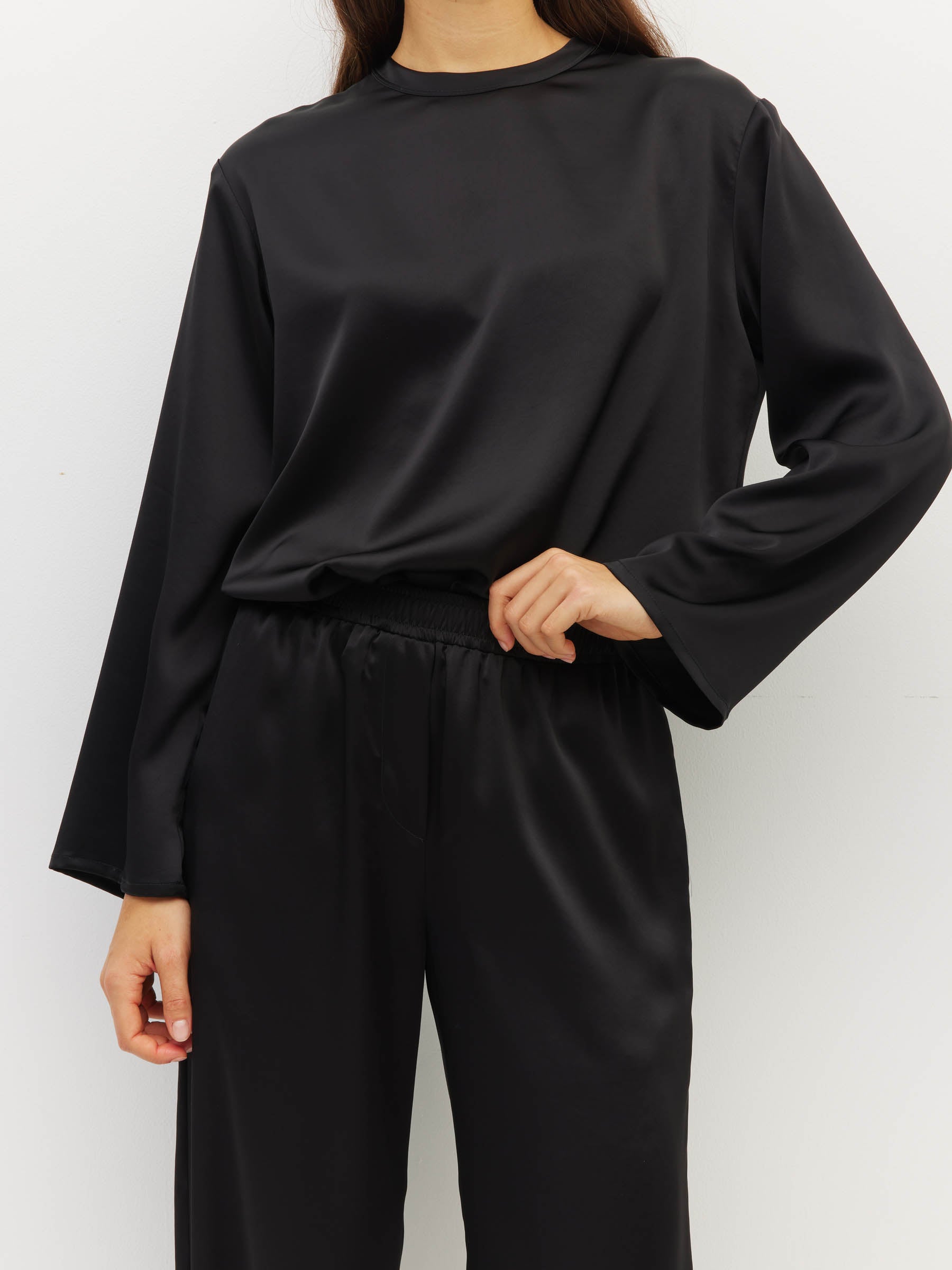 Koa Trouser (Dress Satin) Gloss Black