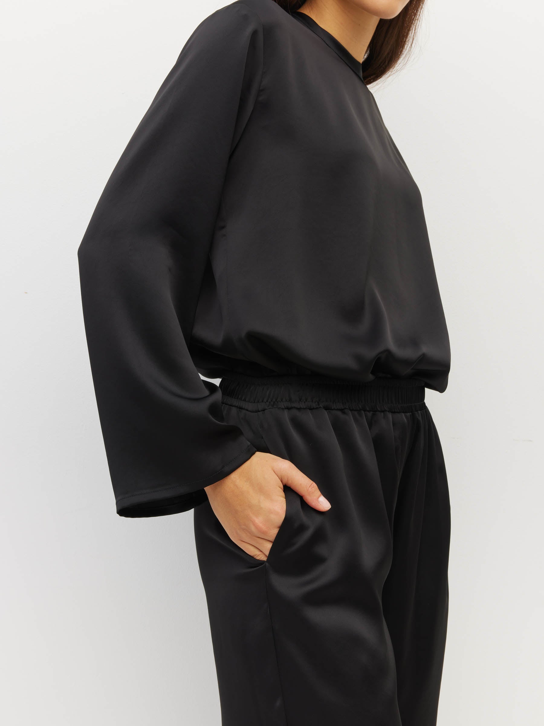Koa Trouser (Dress Satin) Gloss Black