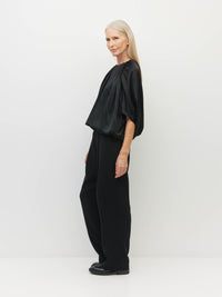 Una Top (Dress Satin) Gloss Black