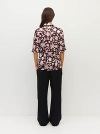 Jolene Shirt (Dusk Blossom Plisse) Rose Lustre