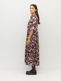 Louise Dress (Dusk Blossom Plisse) Rose Lustre