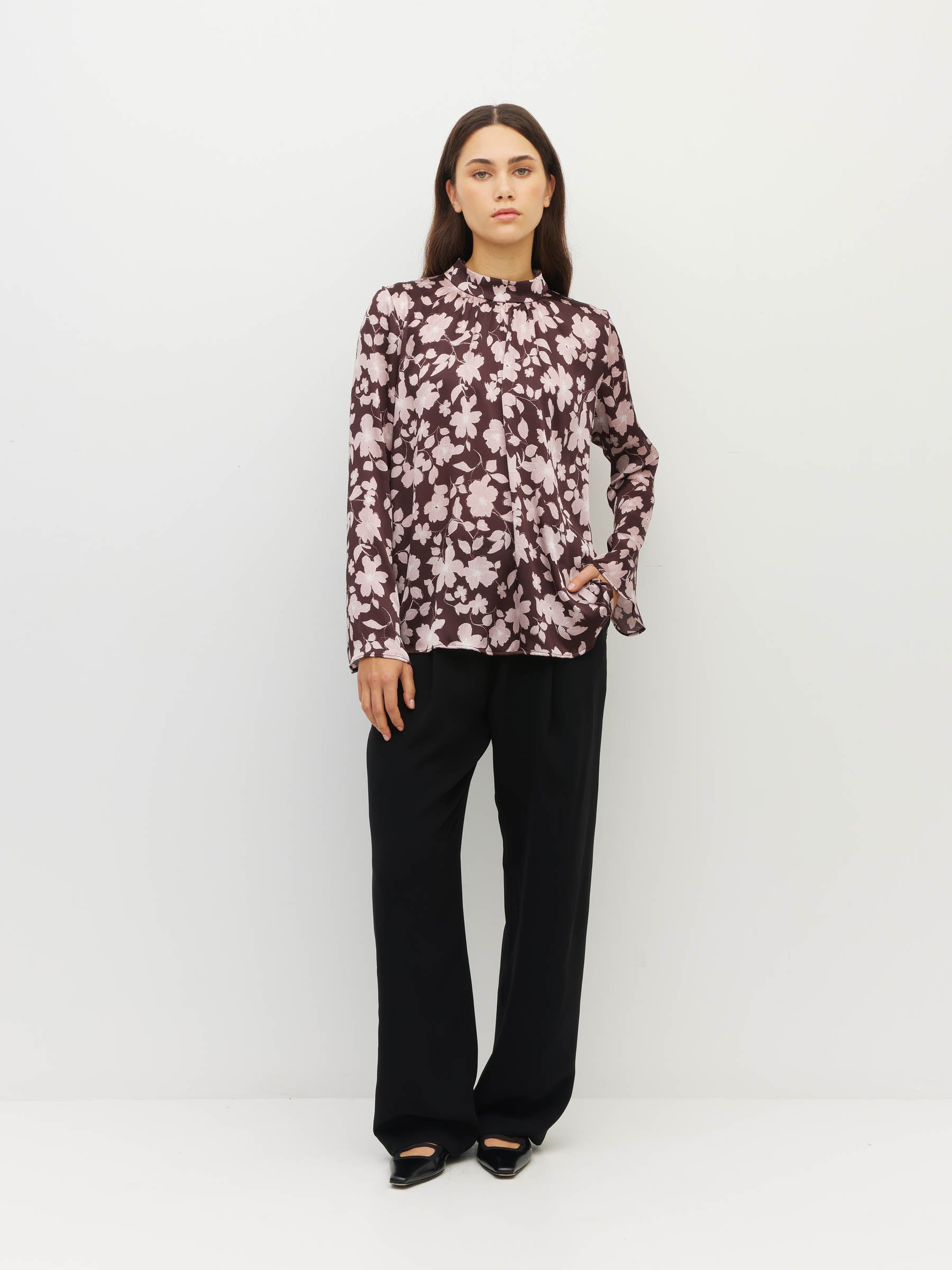 Sukie Top (Dusk Blossom Plisse) Rose Lustre