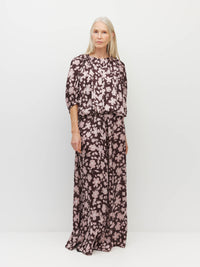 Una Dress (Dusk Blossom Plisse) Rose Lustre