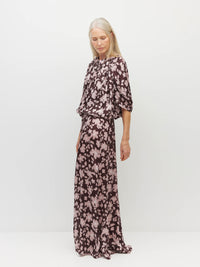 Una Dress (Dusk Blossom Plisse) Rose Lustre