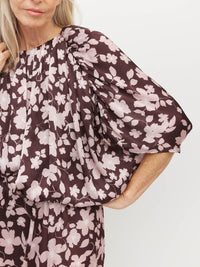 Una Dress (Dusk Blossom Plisse) Rose Lustre