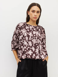 Una Top (Dusk Blossom Plisse) Rose Lustre