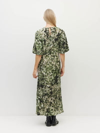 Arabella Dress (Gypsy Flora Crepe) Seagrass