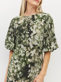 Arabella Dress (Gypsy Flora Crepe) Seagrass