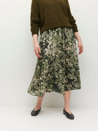 Arcade Skirt (Gypsy Flora Crepe) Seagrass