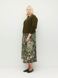 Arcade Skirt (Gypsy Flora Crepe) Seagrass