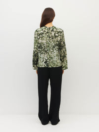 L/S Fancy T (Gypsy Flora Crepe) Seagrass